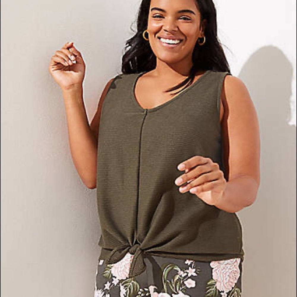 LOFT Plus Tie Hem Tank